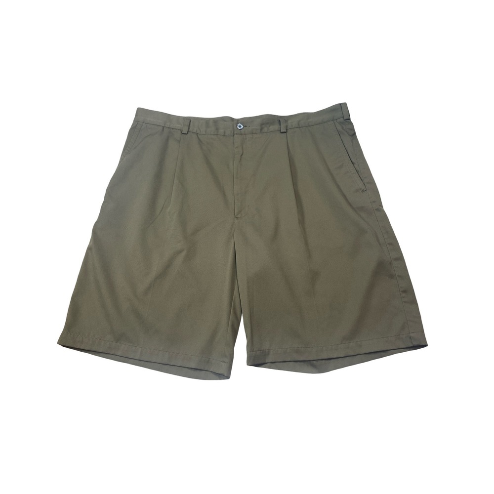Nike Golf Shorts Mens Size 42 Tan Brown Pleated Front‎ Performance Casual Chino